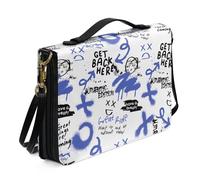 Ceudet Sacs bibliques pour femmes et hommes - Étui fourre-tout en cuir pour homme et femme - Housses bibliques personnalisées pour femmes et hommes, Arts du graffiti, L