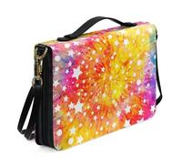 Ceudet Sacs et fourre-tout bibliques pour femmes et hommes - Housse de bible en cuir pour homme et femme - Avec poches, Tie-dye avec étoiles, L