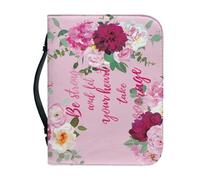 Ceudet Une housse de bible inspirante en cuir synthétique avec motif tournesol - Sac fourre-tout de grande taille avec poche - Pour femme et fille - Sac d'église (God is Within Her She WillFall),