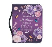 Ceudet Une housse de bible inspirante en cuir synthétique avec motif tournesol - Sac fourre-tout de grande taille avec poche - Pour femme et fille - Sac d'église (God is Within Her She WillFall),