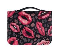 Ceudet Une housse de Bible portable imprimée avec poignée et fermeture éclair, sac fourre-tout en cuir pour enfants et adultes, étui de transport robuste et léger pour les amateurs de livres, Imprimé