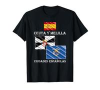 Ceuta et Melilla sont Deux Villes espagnoles T-Shirt Graphique avec Valeur