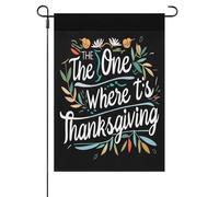 Ceux Où C'Est Thanksgiving Bannière Avec Œillets Drapeau De Jardin Double Face Drapeau De Cour Pour Vacances Événement Clubs 30X45cm