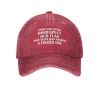 Ceux Qui Manquent De Respect À Notre Drapeau N'Ont Jamais Vu Un Drapeau Plié. Femme Homme Trucker Caps Classic Hip-Hop Cap Confortable Casquettes Snapback pour Voyage Randonnée