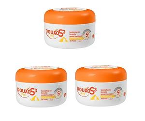 Ceva Douxo S3 Pyo Pads Lot de 3 paquets de 30 tampons de nettoyage pour chiens et chats Pour nettoyer la peau En cas de déséquilibre bactérien et/ou lié à la levure