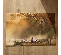 CEVAN Grand Tapis De Porte Paillasson Exterieur Entree Paysage Naturel des Animaux Africains Tapis De Bain Coloré Tapis D Entrée Interieur Original 40x60cm