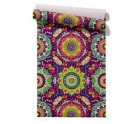 CEVAN Kit Pour Papier Peint Adhesif Mural Waterproof Douche Mandala Ethnique Rétro 45x300cm