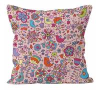 CEVAN Tissu De Lin Housse Coussin Exterieur Impermeable Rectangulaire Taie d'oreiller Coton Percale Fleur Housse De Coussin pour Banc Taie d'oreiller Rectangle 40x40cm,1Pcs