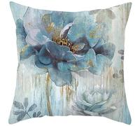 CEVAN Tissu Polyester Housse Coussin Canapé d'angle Taie d'oreiller Satin Cheveux Fleur Housses De Coussin De Siège De Canapé Taie d'oreiller Decorative 40x40cm, 1Pcs