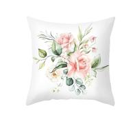 CEVAN Tissu Polyester Housse Coussin De Grossesse Housse De Canapé Matelassé Aquarelle Fleur Housse Coussin XXL Taie d'oreiller Personnalisable 40x40cm, 1Pcs