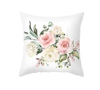 CEVAN Tissu Polyester Housse Coussin XXL Taie d'oreiller La Reine des Neiges Aquarelle Fleur Housse Coussin Palette Impermeable Taie d'oreiller Satin De Coton 40x40cm, 1Pcs