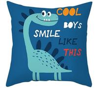 CEVAN Tissu Polyester Housse De Coussin Imprimé Taie d'oreiller Enfant Dessin Animé Mignon Dinosaure Housse De Coussin pour Canapé Taie d'oreiller Imperméable 40x40cm, 1Pcs