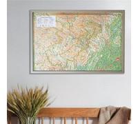 CARTE EN RELIEF DES CEVENNES ET GRANDS CAUSSES: CARTE EN RELIEF DES CEVENNES ET GRANDS CAUSSES