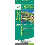 IGN – Cévennes : Gorges du Tarn – Carte 1:75 000 – 5 zooms à 1:25 000 – Atlas / carte