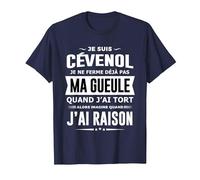 Cévenol Je ne Ferme Pas ma Gueule Cadeau Humour Cévennes T-Shirt, Homme, Bleu Marine, 5XL