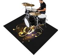Cevgubn Tapis Batterie Acoustique Insonorisant - Tapis De Tambour Electronique - Professionnelle Tapis de Protection pour Batterie électronique - Tapis Batterie antidérapant 160 x 120 cm