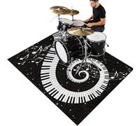 Cevgubn Tapis Batterie antidérapant Tapis Insonorisant pour Batterie électronique - Tapis de Tambour - Tapis Professionnel de Jazz - Tapis Batterie Acoustique pour Basse Caisse Claire 120 x 100 cm
