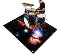 Cevgubn Tapis Batterie antidérapant Tapis Insonorisant pour Batterie électronique - Tapis de Tambour - Tapis Professionnel de Jazz - Tapis Batterie Acoustique pour Basse Caisse Claire 140 x 120 cm