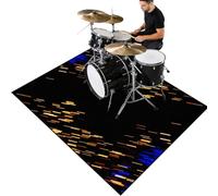 Cevgubn Tapis de Batterie Acoustique Insonorisant Sol, Professionnel Tapis pour Batterie Electronique & Percussions Antidérapant pour Salle de Musique, Tapis de Batterie Électronique 120 x 70 cm