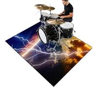 Cevgubn Tapis de Batterie Acoustique Insonorisant | Tapis pour Batterie et Percussions | Tapis de Tambour | Tapis pour Batterie Electronique | Anti Bruit Tapis de Batterie | Tambour Tapis 120 x 80 cm