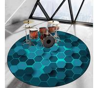 Cevgubn Tapis Insonorisant pour Batterie Tapis de Batterie électronique - Tapis de Tambour Antidérapant Tapis Professionnel de Jazz - Rond Tapis Batterie Acoustique pour Basse Caisse Claire 120 cm
