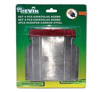 CEVIK CE-2238 Set de 4 Spatules en Acier pour Mastic et Peinture Carrosserie Pro - Haute Durabilité - Finition Précise - Usage Intensif