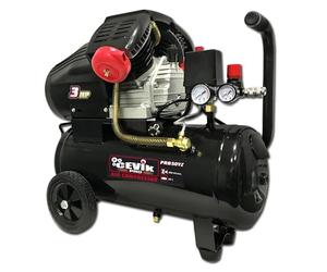 CEVIK PRO - CA-PRO25VX - Compresseur d’Air - Tête en V - 72 dB - 24 Litres - 3HP - Max 8 Bar - 340 l/min - Avec Huile - Deux Sorties d’Air - Compact et Portable - Compresseur Peinture et Pneumatique