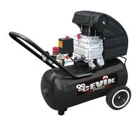 CEVIK PRO - CA-PRO51NG - Compresseur d’Air Portable Monobloc - 94 dB - 50 L - 2.5HP - Max 9 Bar - 246 l/min - Sans Huile - Deux Sorties d’Air - Compact Portable - Compresseur Peinture Pneumatique