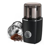 CEVING Moulin à café à lame mains libres, moulin à café sans fil avec broyage réglable de 5 à 30 secondes, sécurité triple verrouillage et batterie rechargeable de 1500 mAh avec bol amovible, portable