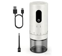 CEVING Moulin à Café Électrique Rechargeable, 38 Réglages Externes, Blanc