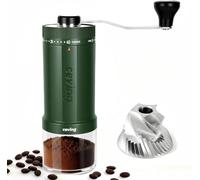 CEVING Moulin à café manuel 60g (1er mondial), 40 réglages externes, vert