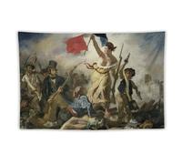 CEWO Eugène Delacroix 28 juillet Guide de la liberté du peuple Poster Art mural peinture tapisserie imprimée Tapisserie œuvres d'art décoration chambre à coucher salon 101,6 x 152,4 cm