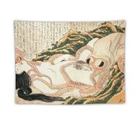 CEWO Katsushika Hokusai Affiche décorative The Dream of The Fishermans Wife - Décoration murale pour salon, chambre à coucher - 76,2 x 101,6 cm