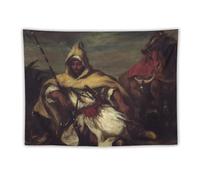 CEWO Un Arabe. Peinture par Eugene Delacroix Poster Tapisserie Art Mural Impression Cadeau Image Peinture Tapisseries Œuvre d'art Chambre Décoration d'intérieur 152,4 x 203,2 cm