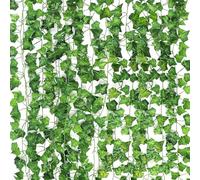 CEWOR Lot de 14 guirlandes de feuilles de lierre artificielles à suspendre pour mariage, fête, jardin, décoration murale