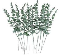 CEWOR Lot de 24 tiges d'eucalyptus artificielles - Feuilles d'eucalyptus artificielles - Branches vertes pour mariage, décoration de table - Arrangement floral - Ferme - Décoration d'intérieur