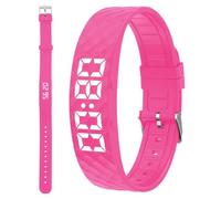 CEWROM Vibratime Montre vibrante - Réveil portable - Jusqu'à 8 alarmes par jour - Réveil fort pour dormir profondément - Cadeau de Noël pour enfants et adultes, Rose
