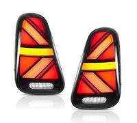 CEWSUIO Bloc optique arrière Compatible Avec Mini Pour R50 R52 Pour R53 Pour Cooper Arrière Feu Position + Feu Stop + Feu De Recul + Clignotant Pour Dynamique Clignotant Feu Arrière(Clear lens)