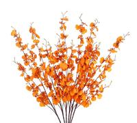 CEWUDA Lot de 6 fleurs artificielles d'automne - Orchidée décorative - 83 cm - Fleurs artificielles d'automne comme un véritable bouquet d'automne - Branches de jasmin d'hiver - Fleurs d'automne