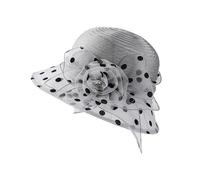Cexiakong Chapeau de soleil vintage années 50 pour femme chic Capeline Église Élégant Chapeau bibi Chapeau de mariage avec voile ruban en maille Plumes Fleurs pour cocktail, mariée, cérémonie, gris