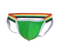 Cexiakong Maillot de bain gay Pride pour homme - Slip sexy et chic - LGBT - Rayé arc-en-ciel - Tanga sans couture - Couleur fluo - Sous-vêtements sexy érotiques - Taille basse - String confortable