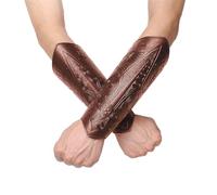 Cexiakong Paire d'attelles médiévales en cuir pour homme - Épée en relief - Viking - Protection des bras - Gants - Accessoire Outfite, Marron 1., taille unique