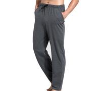 Cexiakong Pantalon de pyjama long pour homme - Doux - Pantalon de loisirs - Bas de pyjama léger - Pantalon de yoga avec taille élastique et coupe droite - Élastique - Automne et hiver, gris, XXL