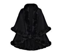 Cexiakong Poncho Cape de Noël en fausse fourrure tricotée pour femme Cape d'hiver Umhang Cardigans Cape tricotée chaude avec capuche Cardigan tricotée avec capuche Veste de mariée Boléro pour hiver