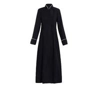 Cexiakong Robe de chœur soutane pour femme - Robe d'église soutane - Robe de ministre - Noir et blanc - Fabriquée à la main - Klerus Soutane - Chère anglicane - Carnaval - Fête Club, Noir , S