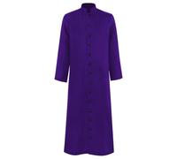 Cexiakong Robe soutane pour homme - Robe d'église - Chœur - Ministre du clergé - Vêtement médiéval liturgique - Manteau de smoking steampunk - Manteau d'Halloween - Carnaval - Jupe de marche