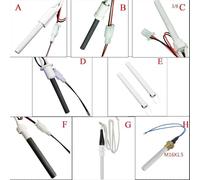 CEXOHAO Outils compatibles avec Allumeur de poêle à granulés 220 V 350 W, Tube Chauffant en céramique Noir, Bougie d'allumage pour poêle à granulés 10,5 x 6 x 100 mm, 11,5 x 6,5 x 110 mm(H Through)