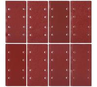 Cexovo Abrasives Rectangulaires,56pcs Feuilles Jeu de Disques Papier Abrasif Jeu de Disques Papier de Verre pour Ponceuse de Ponçage à Crochet et Boucle Accessoires Ponceuse Excentrique 93x185 mm