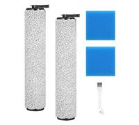 Cexovo Rouleau de brosse de rechange et Filtre pour EUREKA NEW400 Accessoires pour aspirateurs secs et humides,2 Filtres en coton+2 rouleaux de brosse+1 brosse de nettoyage
