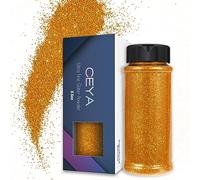 Ceya 110g/ 3.8oz Poudre de Paillettes Ultra Fine Orange Flamme pour Loisirs Créatifs 1/128” 0,008” 0,2mm pour Slime, Résine Epoxy, Gobelets, Bijoux, Art des Ongles, Fête, Maquillage, Scrapbooking